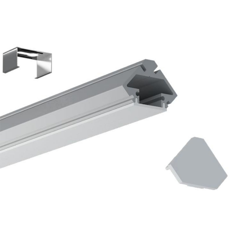 Corner LED Channel Aluminum Profile For 12mm Flexible LED Strip Lights